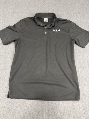 Callaway Mens Black Opti-Dri Kia Logo Short Sleeve Golf Polo Shirt L